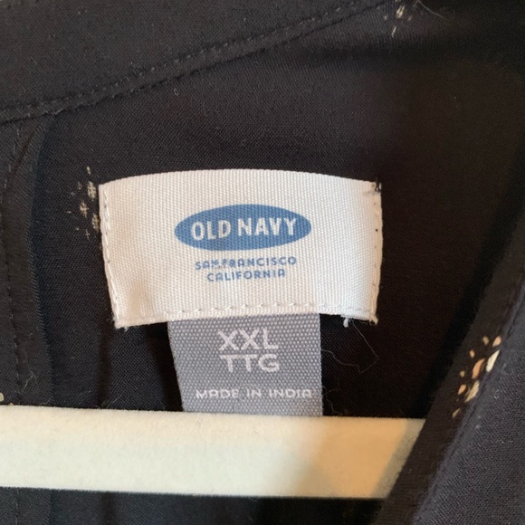 Old Navy shift dress. Black Sleeveless dress with gold print. GUC, size XXL - Picture 4 of 5